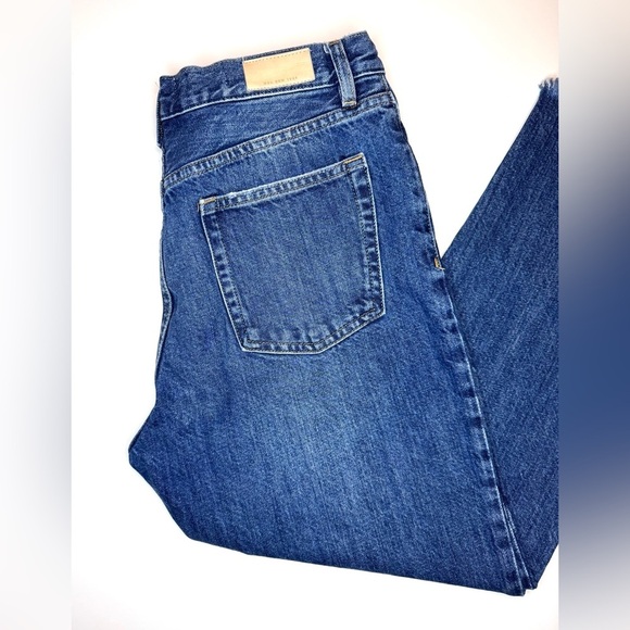 MNG MANGO Women’s Havana Straight Leg  Cropped Button Fly Jeans Size- 8 - Picture 8 of 10